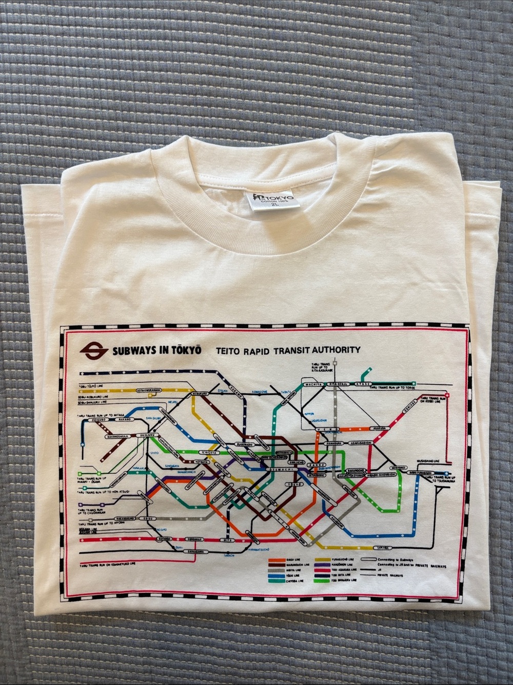 Tokyo Subway Map Graphic Tee Circa 2000 - White